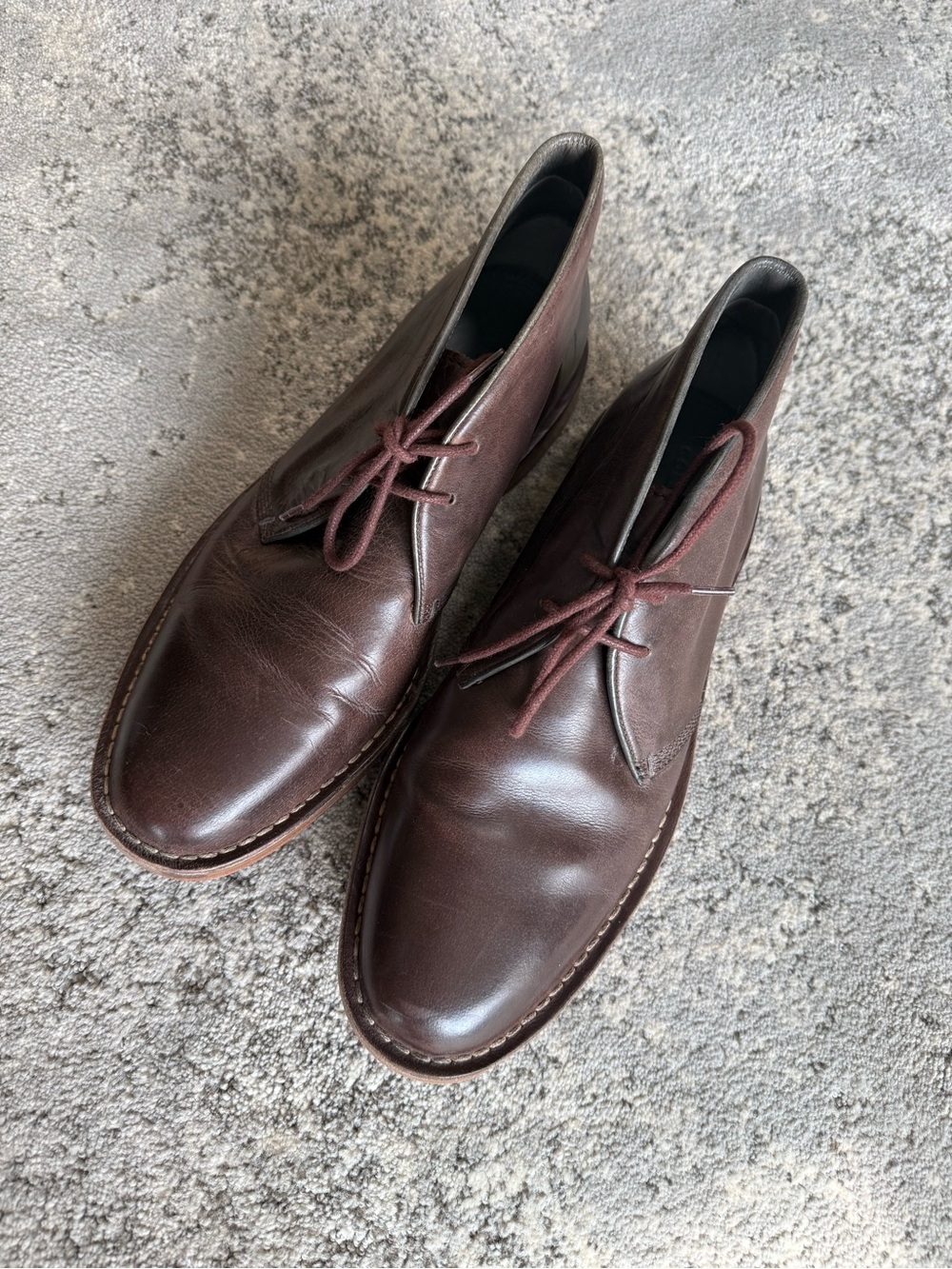 Cole Haan Dark Brown Leather Chukka Boots